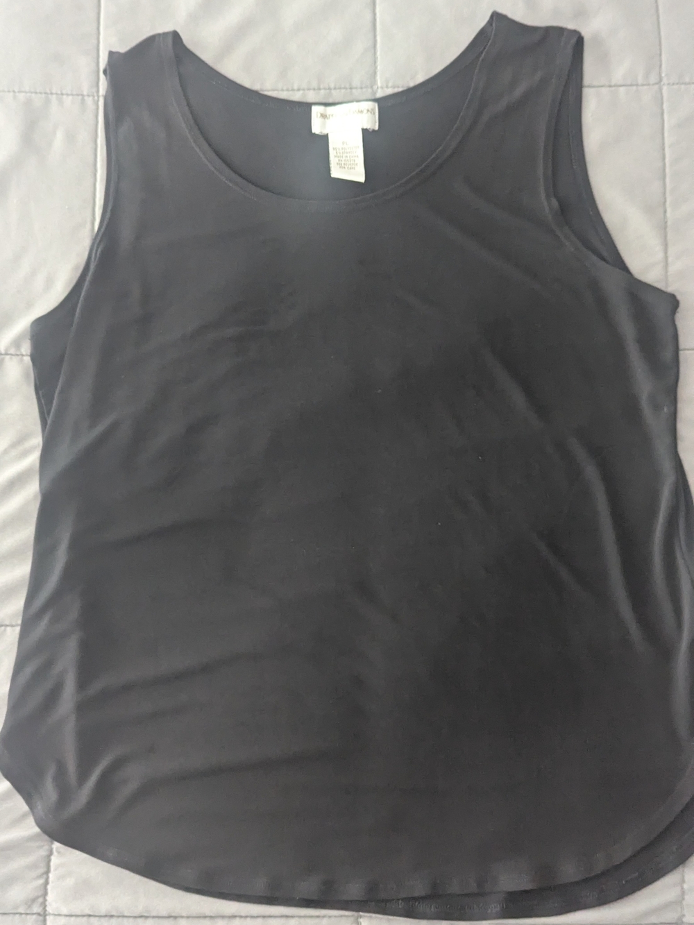 Women's Black Scoop Neck Tank Top - Lightweight Everyday Layer